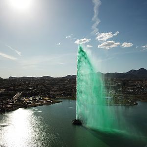 St Paddy Green Fountain in Fountain Hills