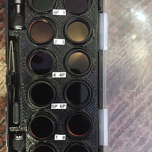 Filter tray labeled