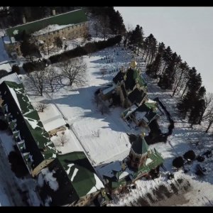 Jordanville Winter: An aerial view of winter in Holy Trinity Orthodox Monastery
