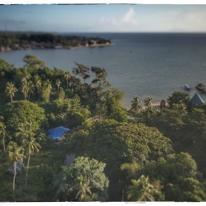 Blue Roof Next to Batuan Bay