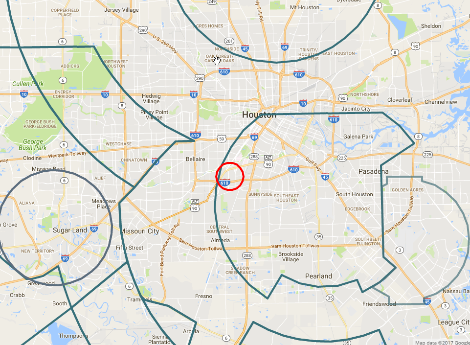 Airspace Boundaries on Google Map