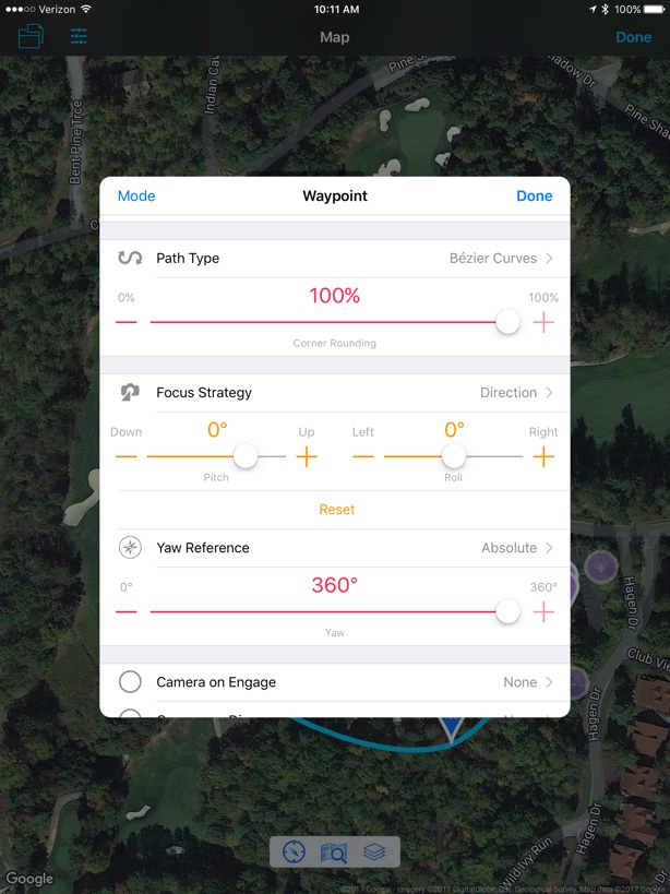 Direction example settings