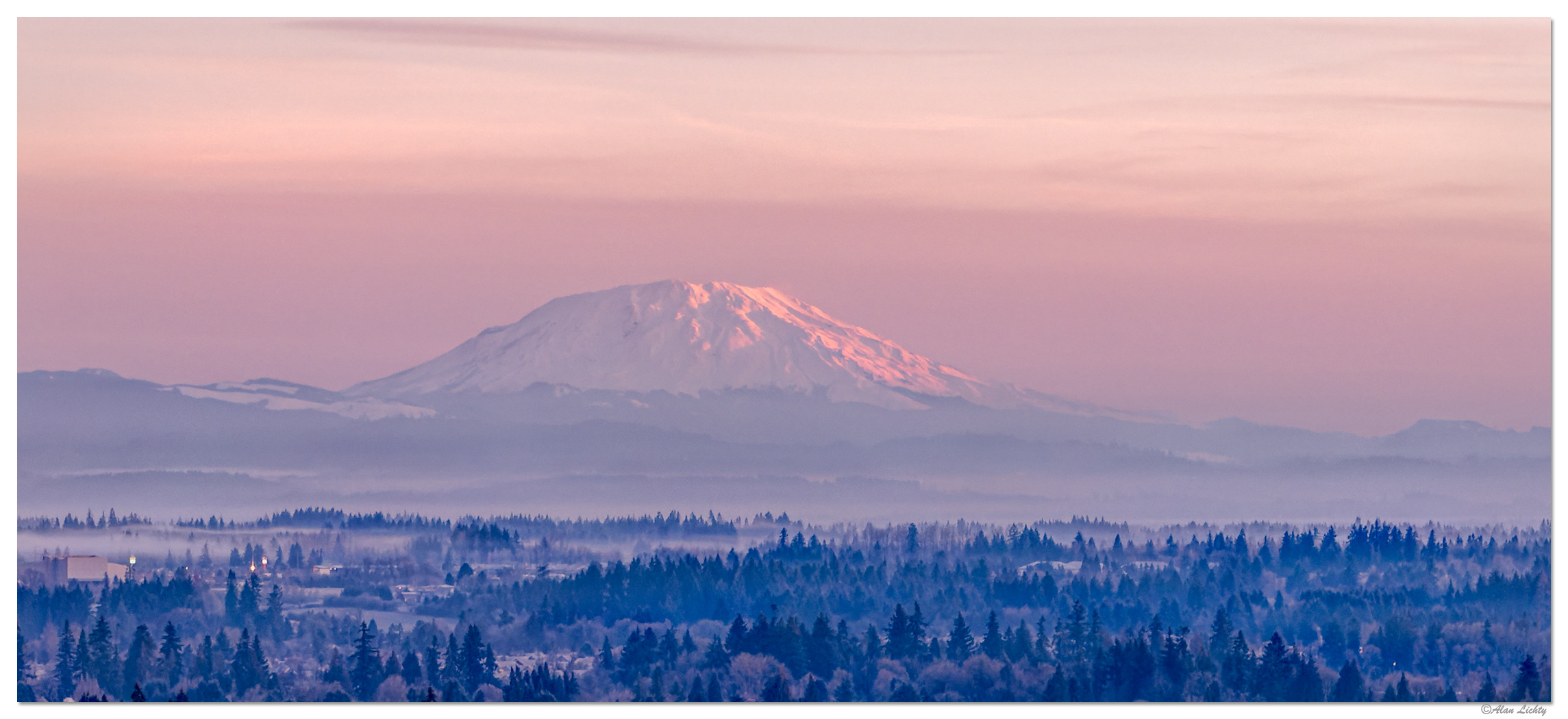 First Light on Mt. St. Helens