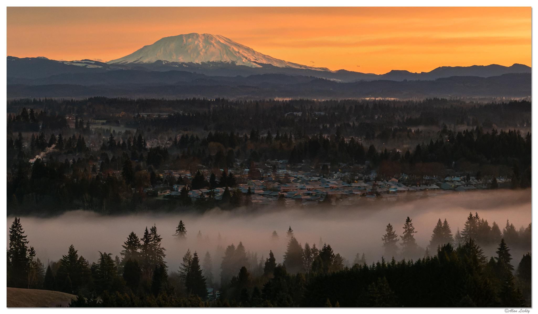 First Light on Mt. St. Helens