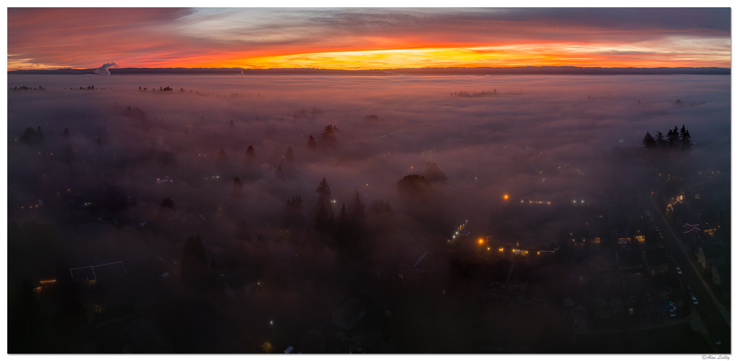 Foggy Vancouver Sunset