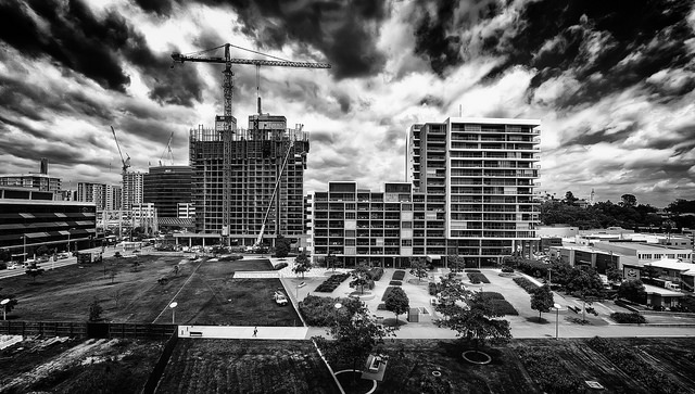 Mavic captures Brisbane construction site - pano