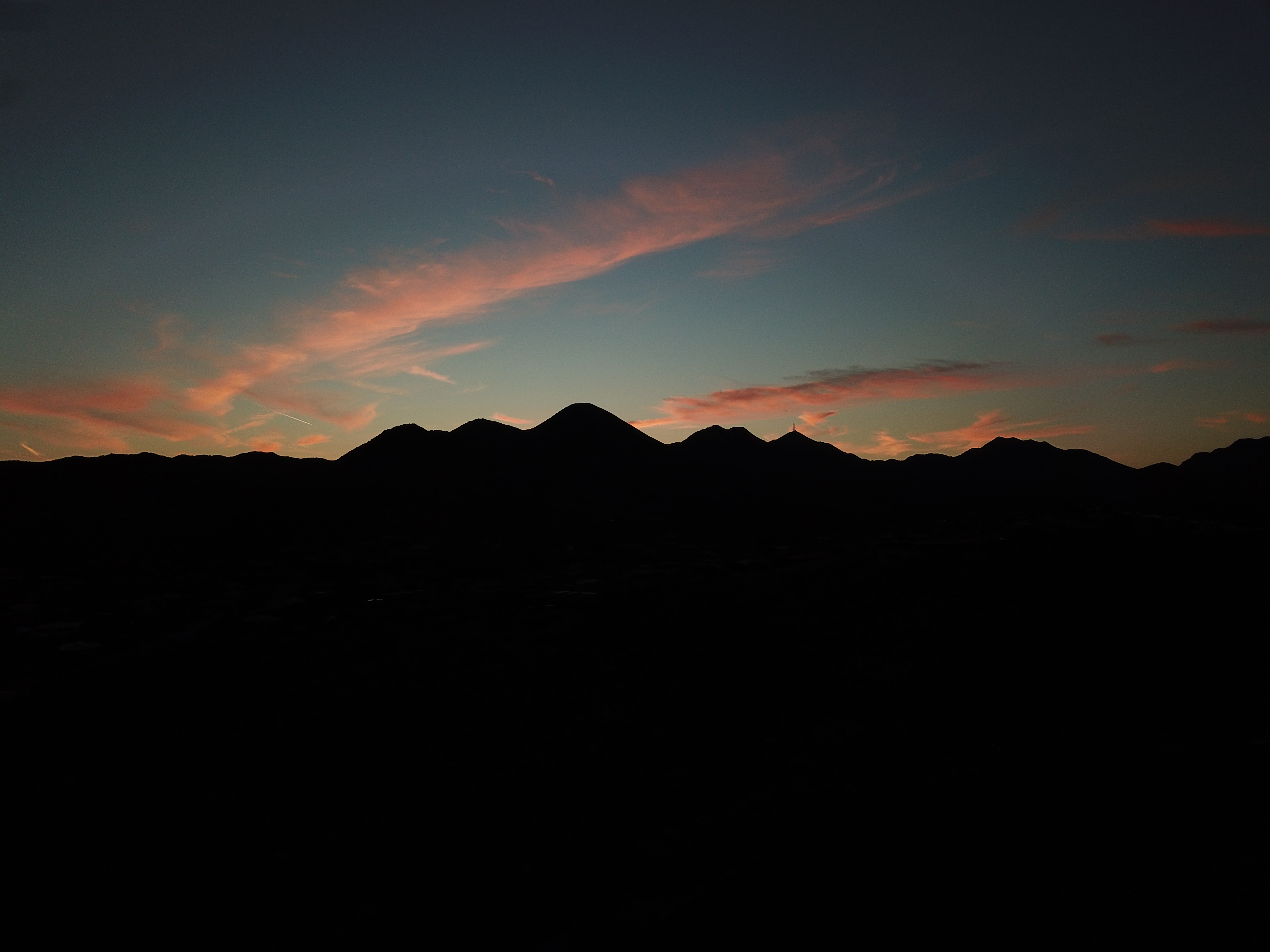 mcdowell mountain silhouette sunset