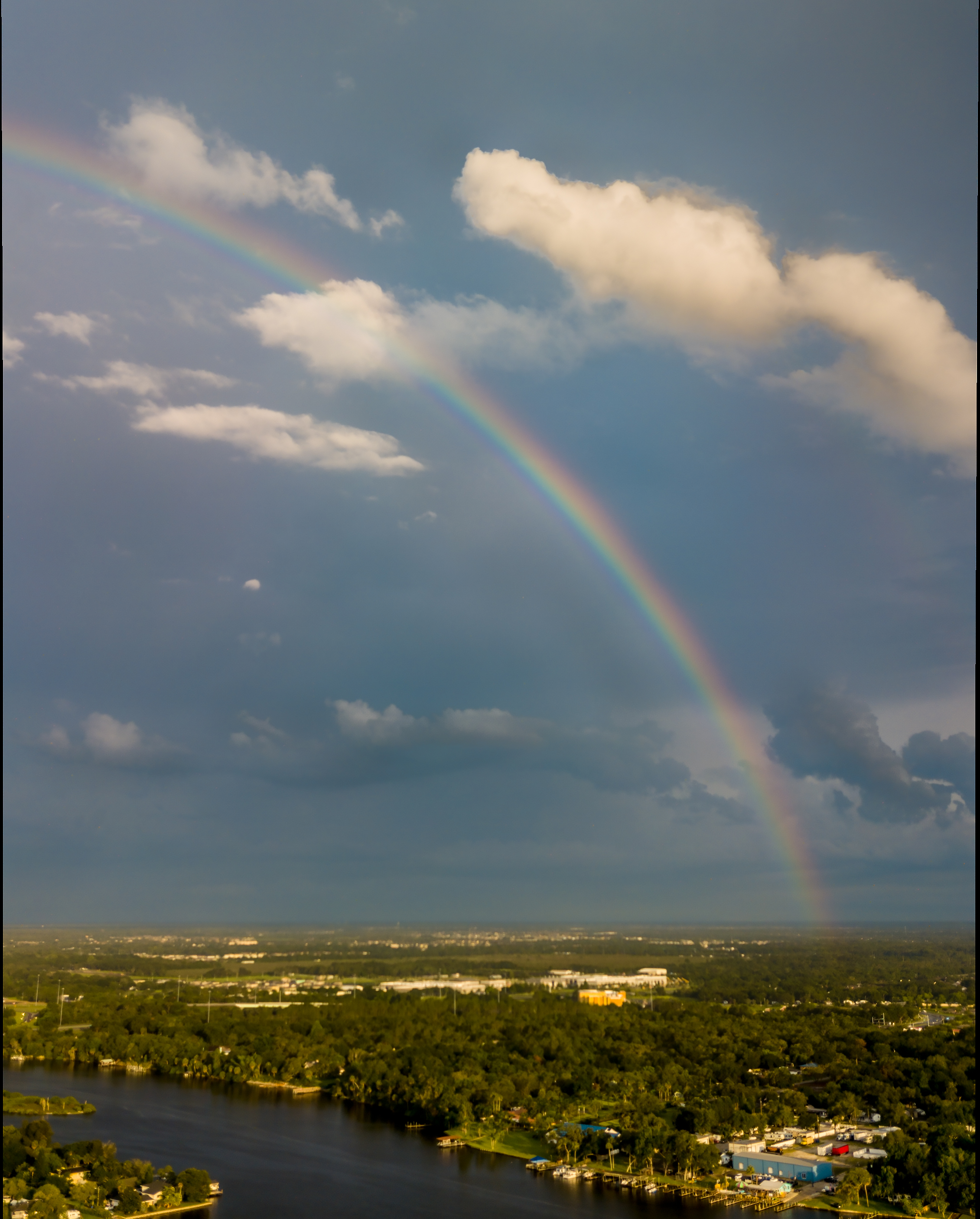 Rainbow over River