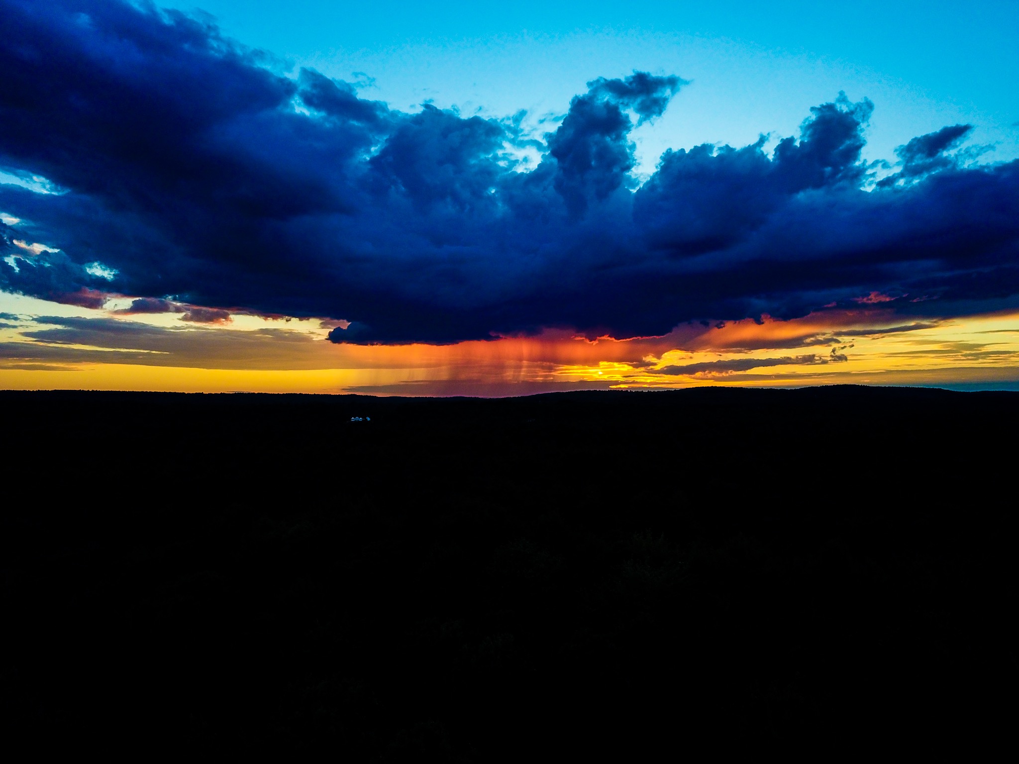 Storm cloud sunset